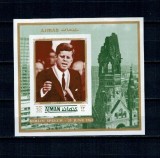 Ajman 1970 - Personalități, Kennedy, colita nedantelata neuzata