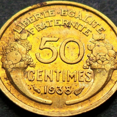 Moneda istorica 50 CENTIMES - FRANTA, anul 1938 * cod 4466