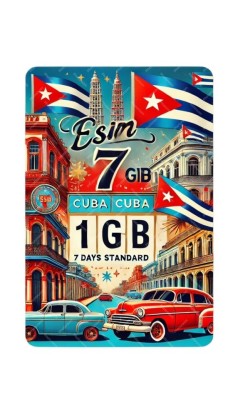 eSIM, 1GB, 7 Days, Cuba, Standard foto
