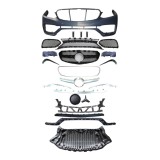 Set bara fata Mercedes Clasa E SDN/Estate, 02.2013-, cu 6 gauri senzori parcare; grunduit, de vopsit; type E63 AMG; cu grile, cu bandouri; Tuning,