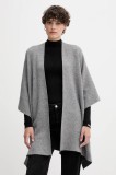 United Colors of Benetton cardigan din l&acirc;nă cu două fețe culoarea gri, 112HEU01N