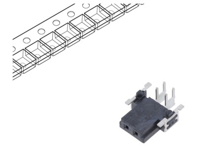 Conector PCB-PCB mamă 2 pini 2,54mm foto