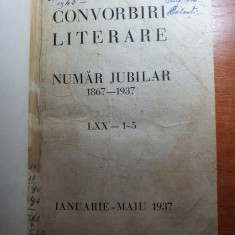 convorbiri literare -numar jubiliar 1937