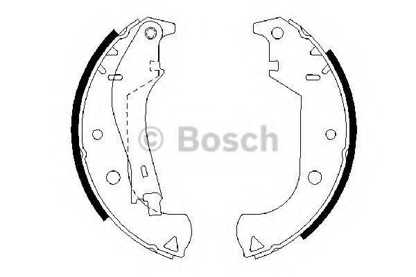 Set saboti frana FIAT DOBLO Microbus (223, 119) (2001 - 2016) BOSCH 0 986 487 626