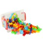 Set de blocuri de construcție pentru copii &icirc;n cutie de depozitare, 240 piese, multicolor, KIK