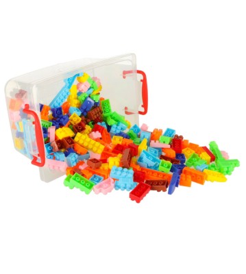 Set de blocuri de construcție pentru copii &amp;icirc;n cutie de depozitare, 240 piese, multicolor foto