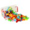 Set de blocuri de construcție pentru copii &icirc;n cutie de depozitare, 240 piese, multicolor