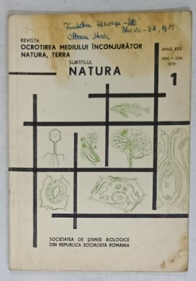 NATURA , REVISTA SOCIETATII DE STIINTE BIOLOGICE DIN R.S.R. , NR. 1 , 1979 foto