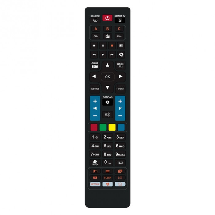 Telecomanda, POWERTECH, Pentru televizoare Philips, Negru