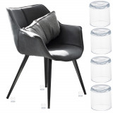 Set protectii anti-zgarieturi picioare scaun 19mm transparente, AVEX