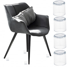 Set protectii anti-zgarieturi picioare scaun 19mm transparente