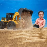 Buldozer cu telecomanda, lumina led, tractiune 4x4, rotire 360 grade,