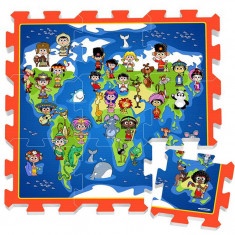 Puzzle din spumă MATA Copiii din harta lumii ZA3149