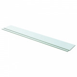 Gossi rafturi, 2 buc., 110 x 15 cm, panouri sticla transparenta