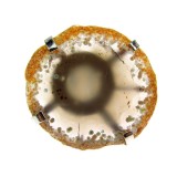 Inel reglabil statement masiv cu agat fumuriu geoda