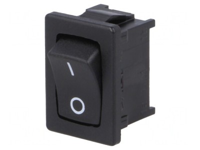 Comutator Rocker SPST ON-OFF 10A 250V Negru IP40 foto