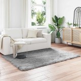 vidaXL Covor din L&acirc;nă Faux Tafalla Gri 120 x 170 cm Poliester 42021526