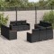 Gossi set canapele de gradina, 12 piese, cu perne, negru, poliratan
