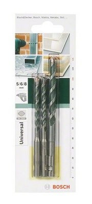 Set 3 burghie universale Bosch SDS-Quick 5/6/8mm