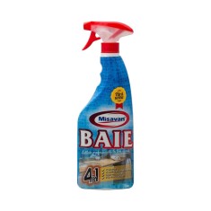 Solutie Curatare Baie Fara Urme Misavan 4 in 1, 750 ml, Solutie Lichida pentru Degresarea Suprafetelor, Solutie cu Pulverizator pentru Suprafete, Solu foto