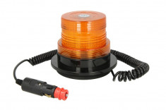 Girofar portocaliu, 12 24V, LED, fixare magnetica cu fire 4m foto