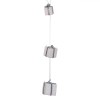 Decoratiuni Suspendabile, Cadouri, Spuma, 3 Bucati, Culoare Alba Irizata, Panglica Argintie, Dimensiuni 6x6x8cm, Oem