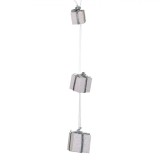 Decoratiuni Suspendabile, Cadouri, Spuma, 3 Bucati, Culoare Alba Irizata, Panglica Argintie, Dimensiuni 6x6x8cm, Oem