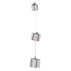 Decoratiuni Suspendabile, Cadouri, Spuma, 3 Bucati, Culoare Alba Irizata, Panglica Argintie, Dimensiuni 6x6x8cm