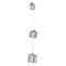 Decoratiuni Suspendabile, Cadouri, Spuma, 3 Bucati, Culoare Alba Irizata, Panglica Argintie, Dimensiuni 6x6x8cm