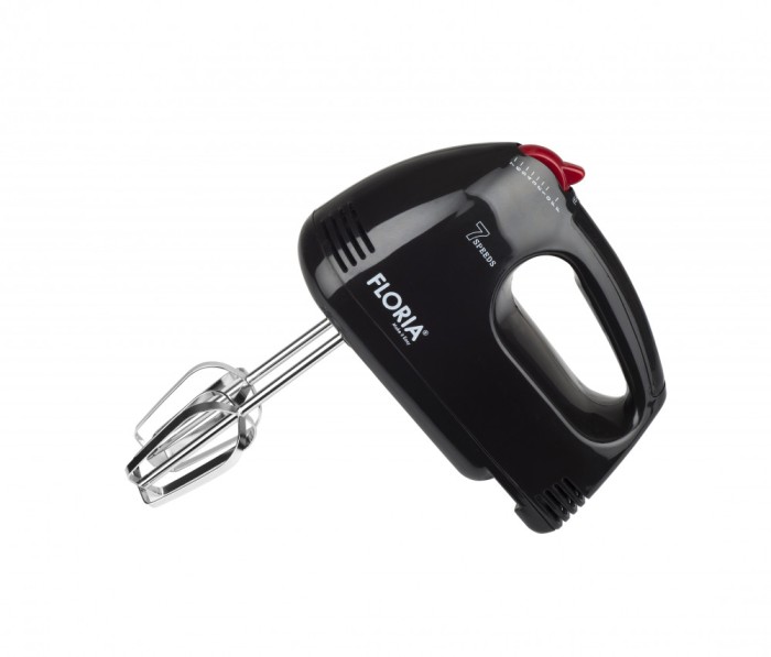 Mixer de mana Floria ZLN-7567 Negru, Putere 150 W, 7 viteze, Buton eliberare accesorii