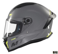 Casca integrala pentru scuter - motocicleta MT Stinger 2 A12 gri lucios &ndash; tip viziera: MT-V-28B XL (61/62cm)