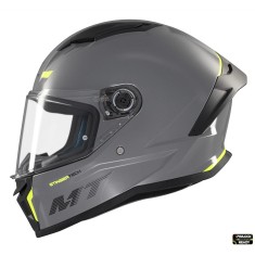 Casca integrala pentru scuter - motocicleta MT Stinger 2 A12 gri lucios &ndash; tip viziera: MT-V-28B L (59/60cm)