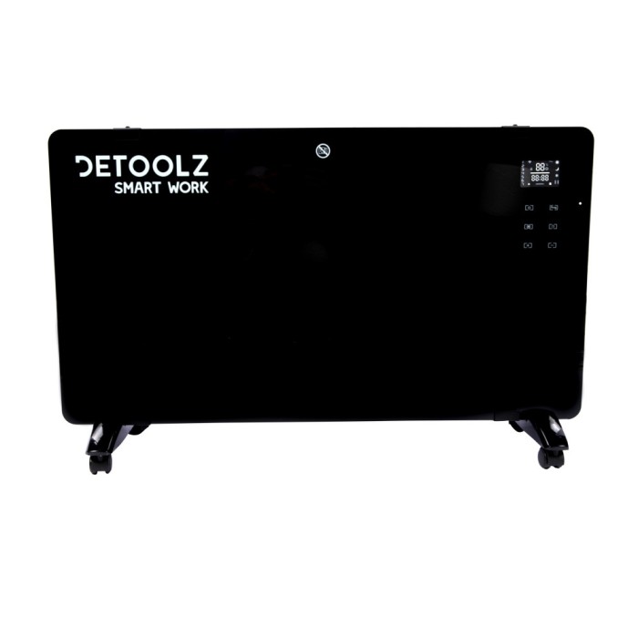 Convector electric, programabil prin telefon, 2000W negru, WiFi, display LED, Tuya Smart, CHX-20GR-B, DeToolz, DZ-EI115