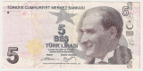Turcia 5 lire 2009 XF