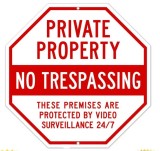 No trespassing