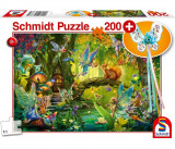 Puzzle 200 piese - Fairies In The Forest (cu bagheta magica) | Schmidt