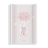 Saltea de infasat bebe cu intaritura, 70x47.5 cm, Walk in the Clouds Pink, Klups