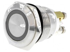 Comutator anti-vandalism SPST-NO 2A/36VDC ?19mm IP65 foto