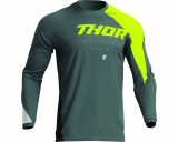 Tricou cross/enduro/atv Thor Sector Edge, gri/acid, marime S