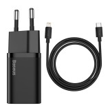 Baseus - Wall Charger Super Si (TZCCSUP-B01) - Cable Included, USB-C, PD, 20W - Black
