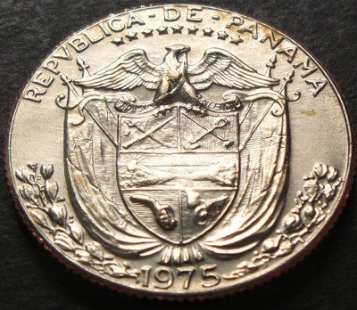 Moneda exotica CVARTO de BALBOA (25 CENTESIMOS) - PANAMA, anul 1975 * cod 2945 foto