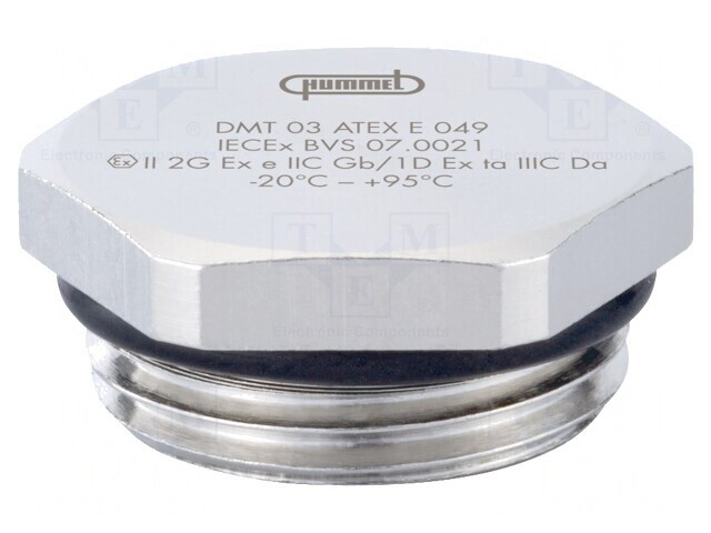 Capac de protecție alamă IP68 M32 1,5 nichel