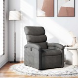 VidaXL Fotoliu rabatabil, gri &icirc;nchis, material textil