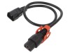 Cablu IEC C13/C14 0,5m cu Blocare
