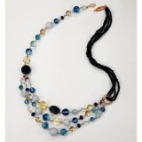 Cumpara ieftin Colier Diva din acvamarin, cuarț, agat și citrin