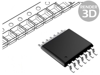 Microcontroler TSSOP14 I2C JTAG SPI 1.8-3.6VDC foto