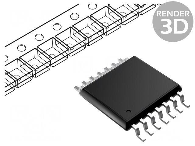 Microcontroler TSSOP14 I2C JTAG SPI 1.8-3.6VDC