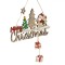 Decorațiune Suspendabilă Crăciun, Lemn, Merry Christmas, 19 cm, Multicolor