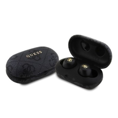 Casti True Wireless cu Statie de Andocare, ENC, Bluetooth 5.3, IPX5, 300mAhm - Guess (GUTWSP4EGK) - Black foto