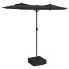 Umbrela de soare cu doua capete cu LED-uri antracit, 316x240 cm GartenMobel Dekor, vidaXL